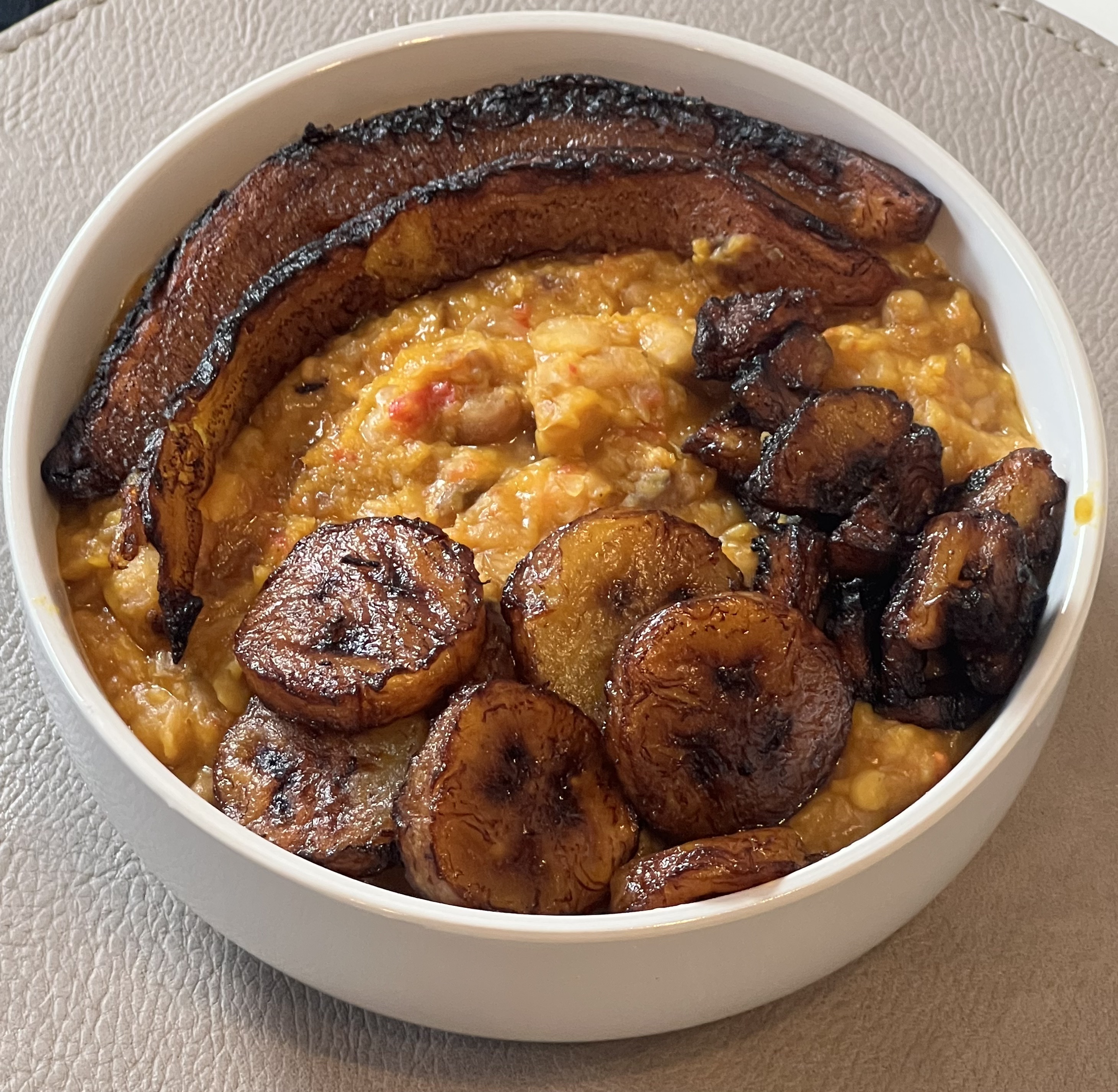 Porridge Beans and Fried Plantain